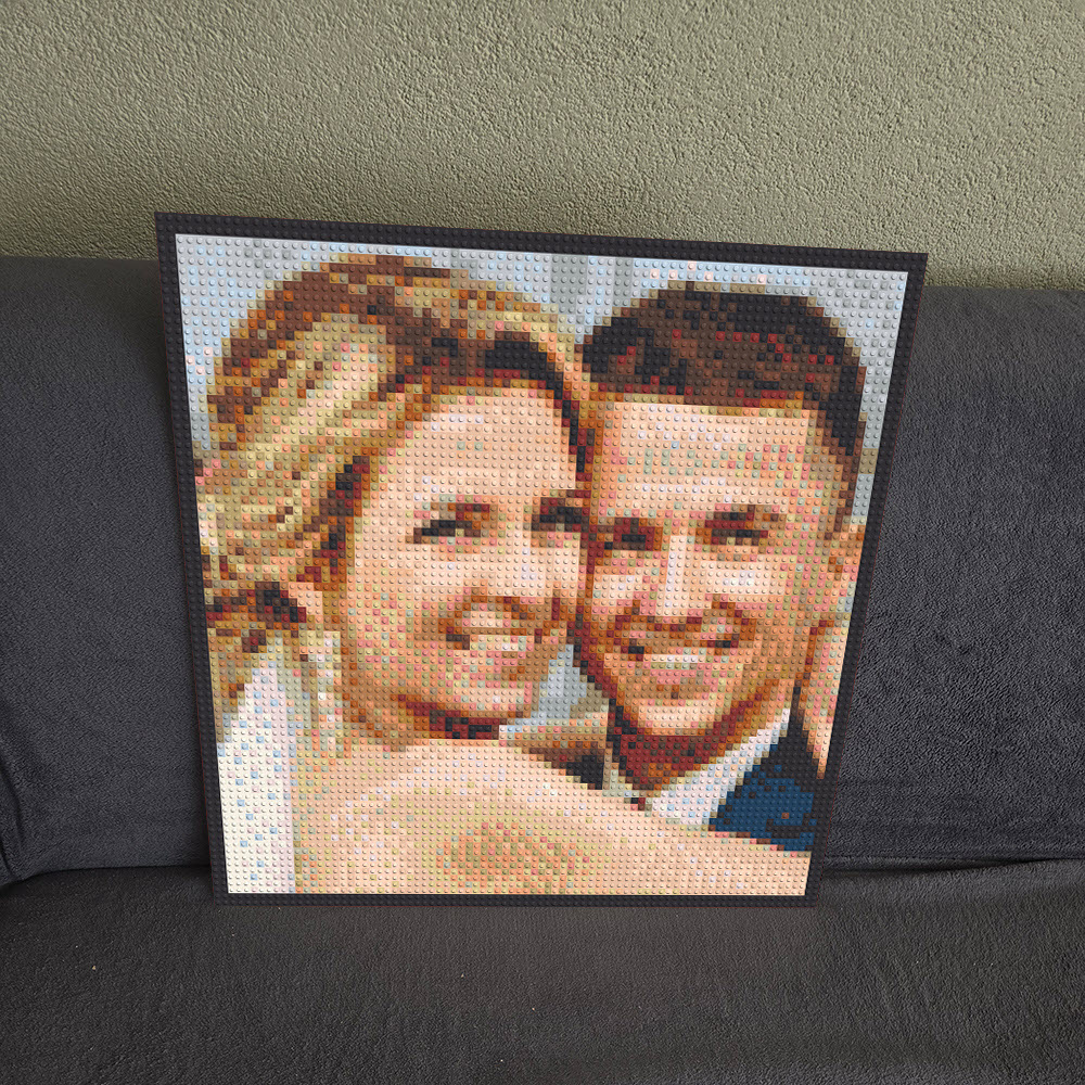 pixel art wedding lego mosaic